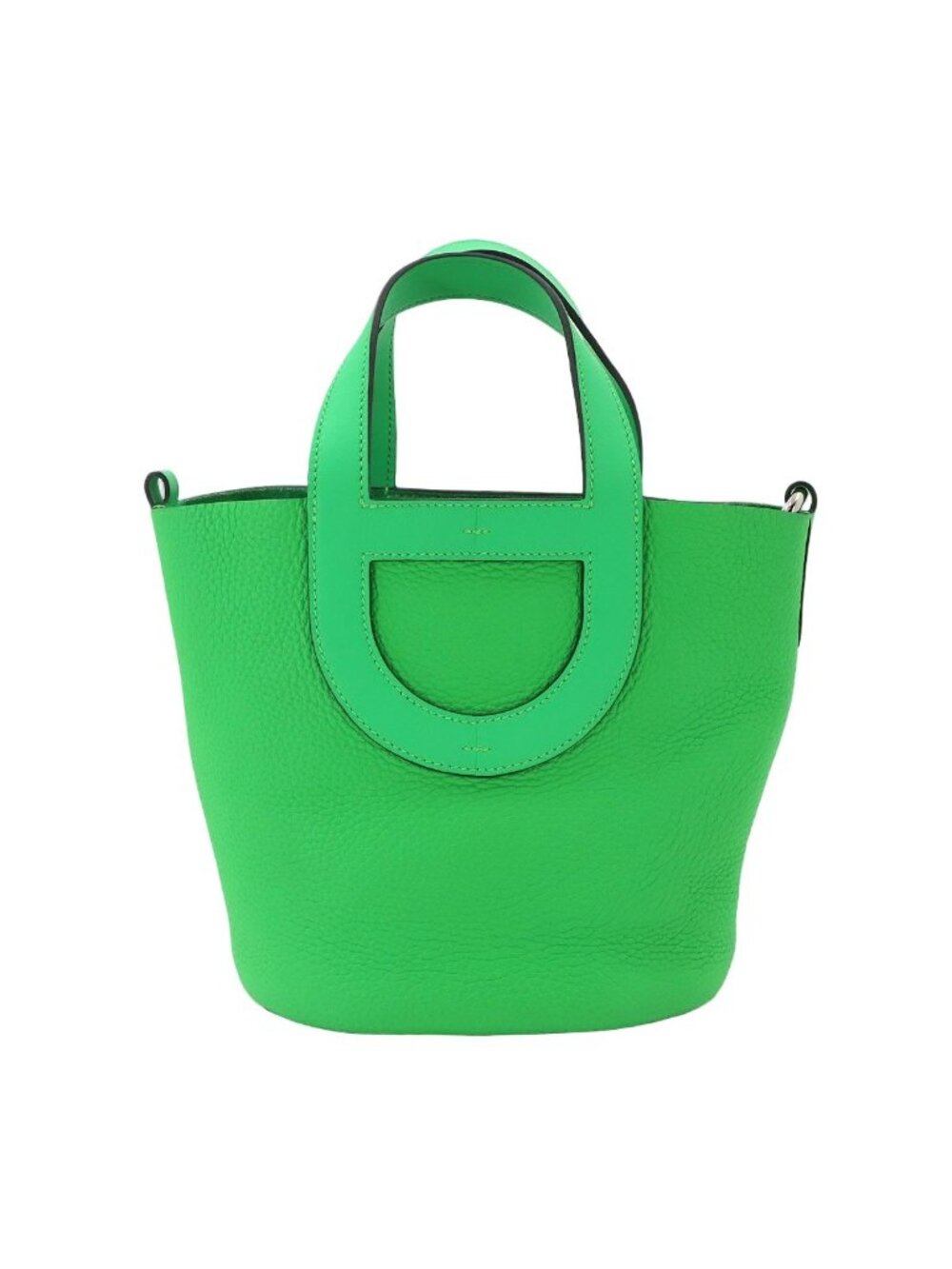 Hermes in the Loop 18 Hand Bag Taurillon Clemence Swift Vert Comic
